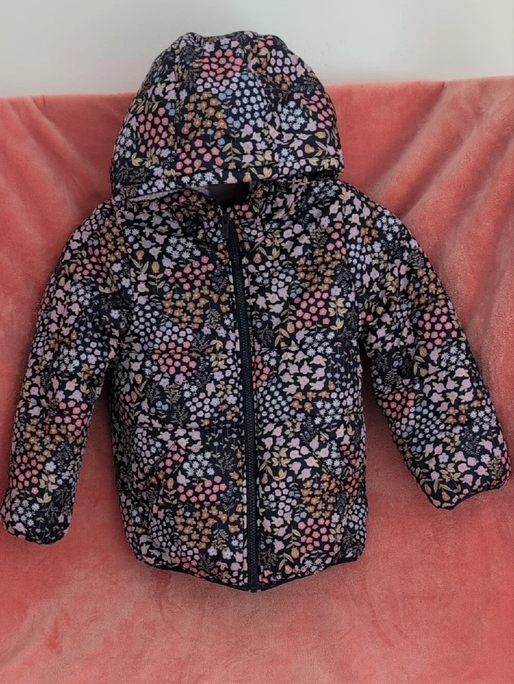 Carter's Girls Floral Hooded Puffer Winter Jacket